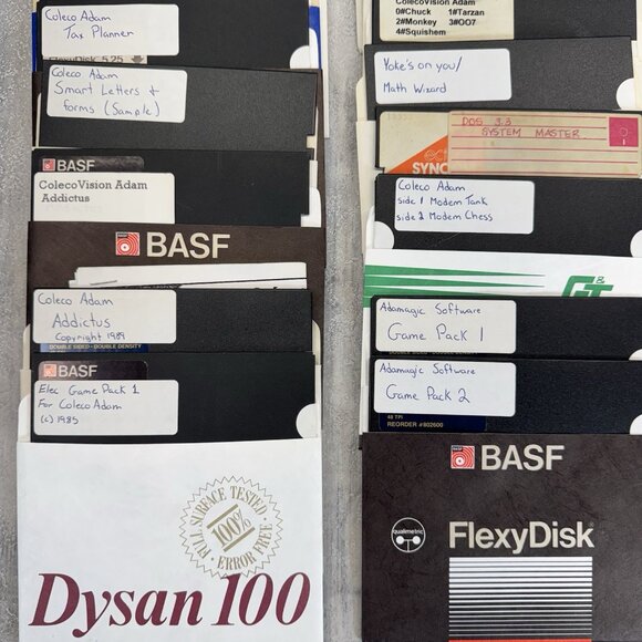 Coleco Adam 5 1/4" Disk Drive Model 7817 With Power Supply & Floppy’s Tested - Picture 15 of 16